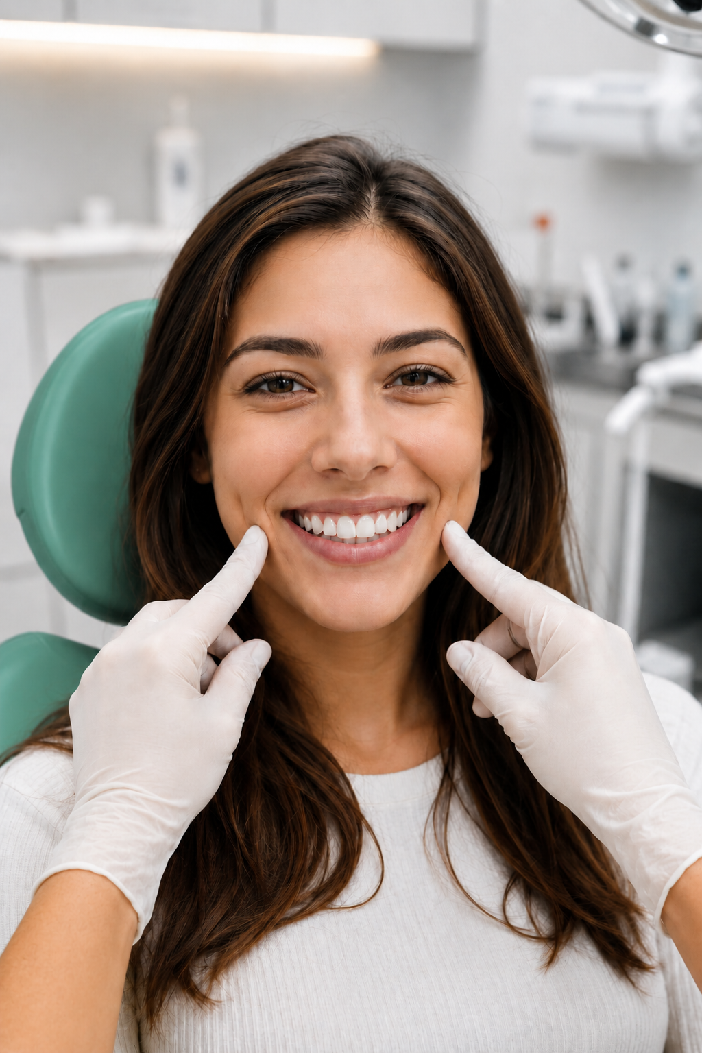 Close-up of a bright natural smile